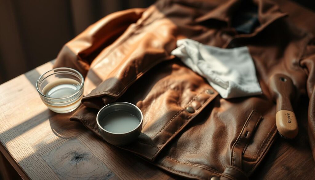 Lederjacke reinigen per Hand