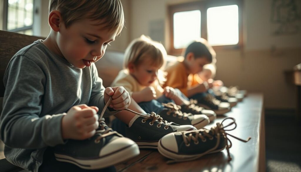 Schnürsenkel binden für Kinder Schnürsenkel binden für Kinder