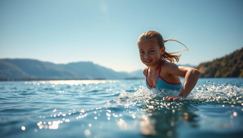 Mädchen beim Wassersport Mädchen beim Wassersport