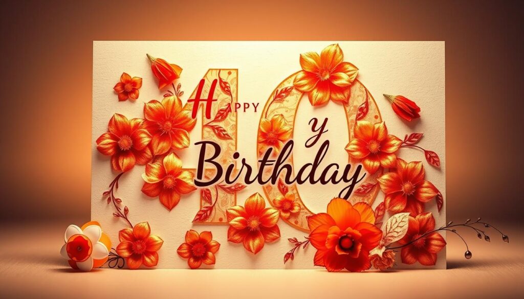 Glückwünsche zum 40. Geburtstag