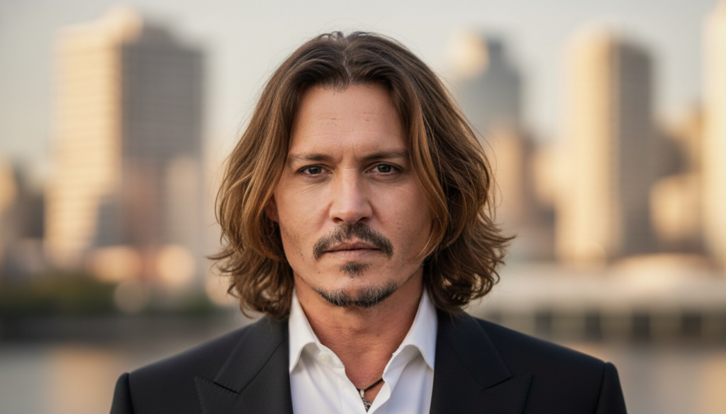 Johnny Depp Mittelscheitel Frisur